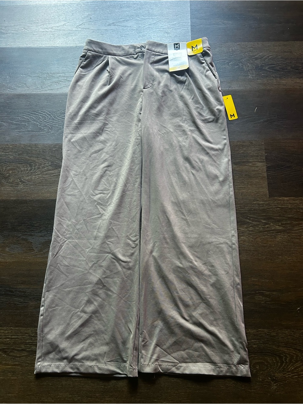 Women's Wide-Leg Pull-On Trousers - Taupe